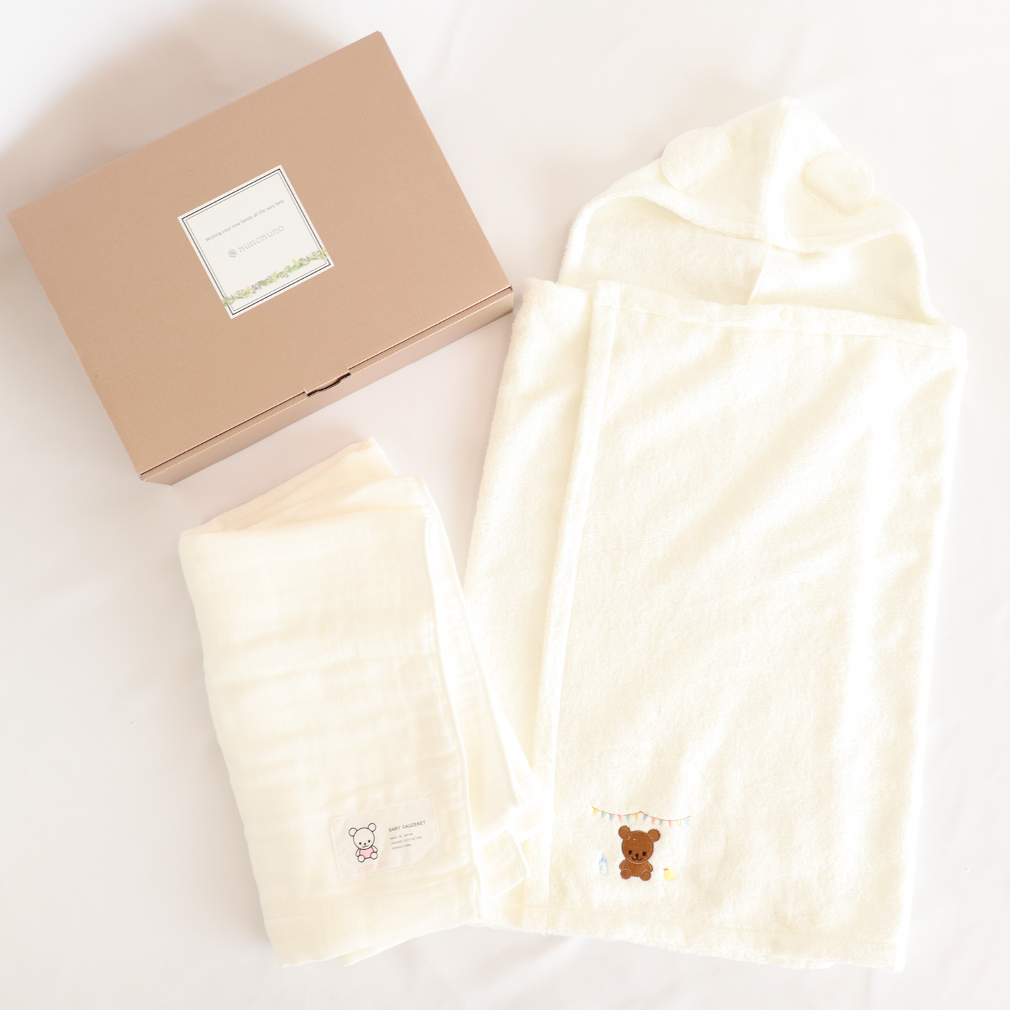 お風呂上がり＆おでかけご褒美ギフト（大きなガーゼバスタオル+バスポンチョ）　※送料無料