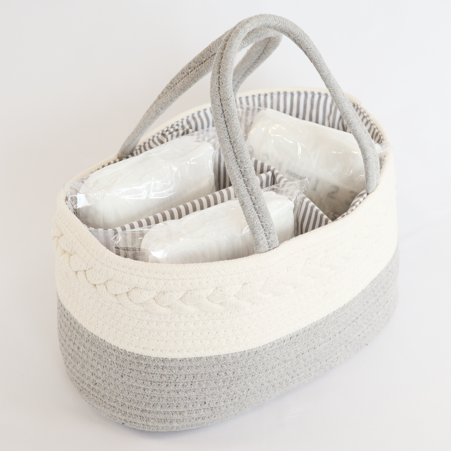 ママも嬉しい 沐浴プレミアムセット（ガーゼバスタオル+スタイ+ミトン+おむつストッカー+オムツ）　※送料無料